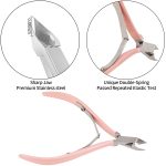 Cuticle Trimmer with Cuticle Pusher -YINYIN Cuticle Remover Cuticle Nippers Professional Stainless Steel Cuticle Pusher and Cutter Clippers Durable Pedicure Manicure Tools for Fingernails and Toenails - Image 2
